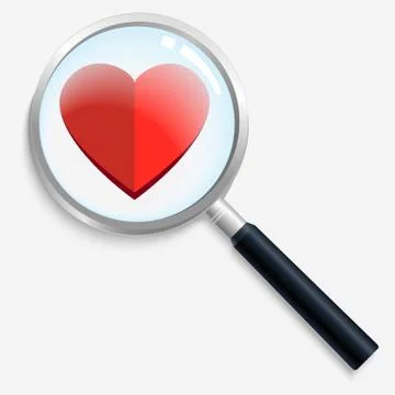 Heart Search Stock Illustration