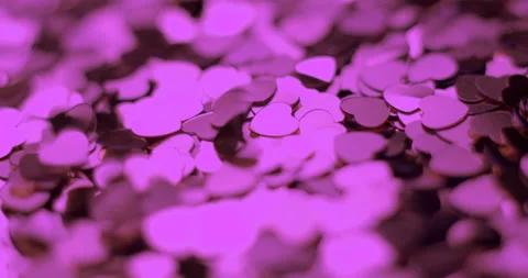 Heart sequins pink falling, studio 4K 스톡 동영상 263686464
