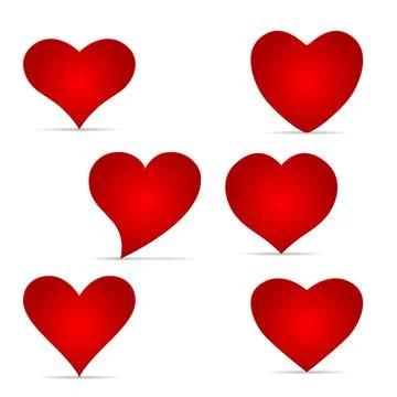 Heart set Stock Illustration