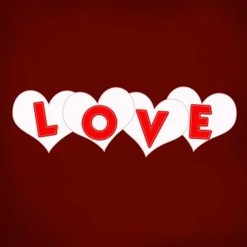 Heart sewing with red thread on the fabric background Illustrazione stock