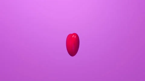 Heart shape 3d animation. Rotating and exploding red heart for Valentine's day Stock Footage 167537507