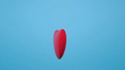Heart shape 3d animation. Rotating and exploding red heart for Valentine's day Stock Footage 167662019