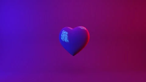 Heart shape 3d animation. Rotating and exploding red heart for Valentine's day Stock Footage 167723412