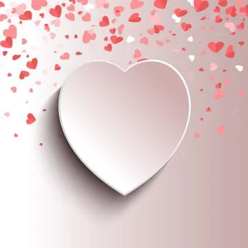 Heart-Shape 3D Frame Spare Place for Text Isolated Stock Illustration