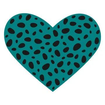 Heart shape with abstract spots pattern Decorative Backdrop in trendy colors Stock Illustration
