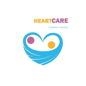 Heart shape and human hand symbol with Electrocardiogram signal.Heart Care lo Stock Illustration