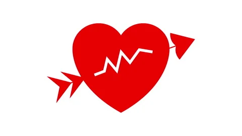 Heart shape animation. Shoot an arrow. Valentine's Day - Holiday Stock Footage 146899633