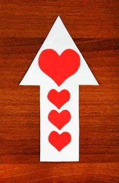 Heart Shape on the Arrow Stock-Fotos