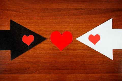 Heart Shape on the Arrow Stock Photos