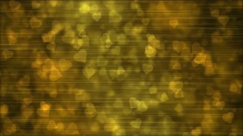 Heart Shape Background Animation - Loop Golden Stock Footage 82664505