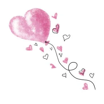 Heart shape balloon Stock Illustration