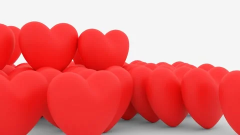 Heart shape balloon on white background Stock Footage 296005459