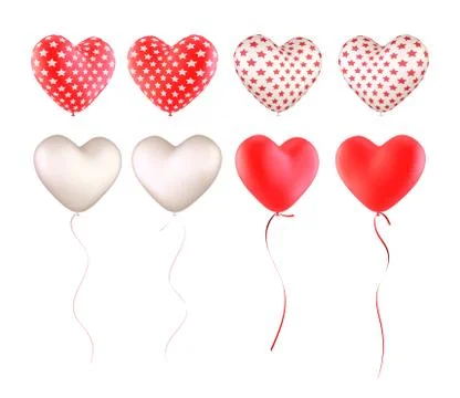 Heart shape balloons Illustrazione stock