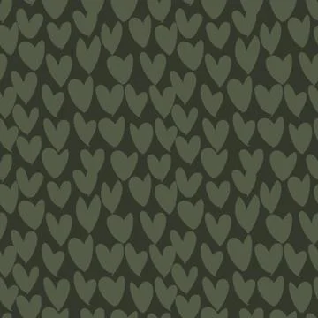 Heart shape Brush Strokes Seamless Pattern Stock Illustration