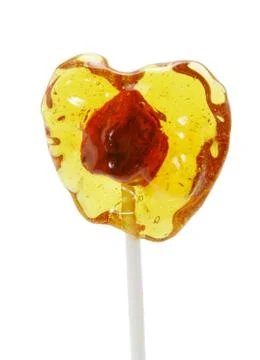 Heart shape candy lollipop Stock Photos