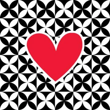 Heart shape card design Stock Illustration