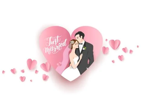 Heart shape card Stock Illustration