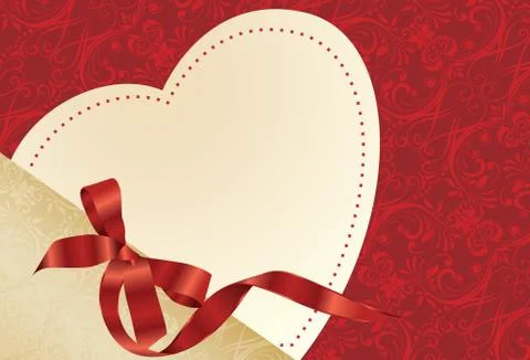 Heart shape cardboard Stock Illustration