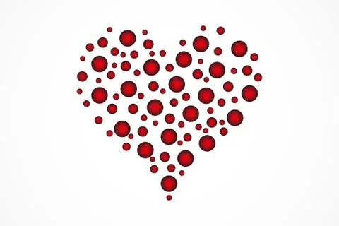 Heart shape for celebrations, vector Stock Illustration