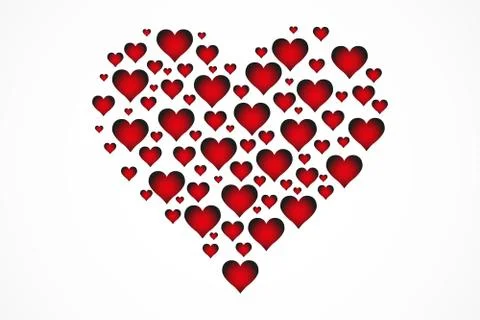 Heart shape for celebrations, vector Stock Illustration