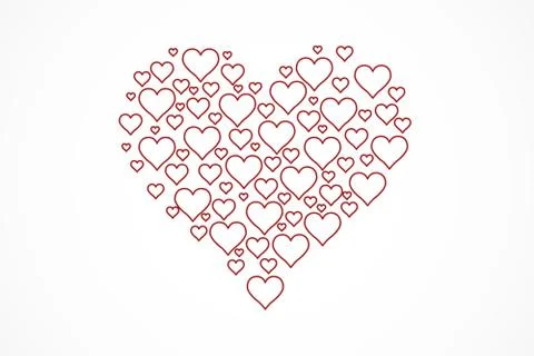 Heart shape for celebrations, vector Stock Illustration