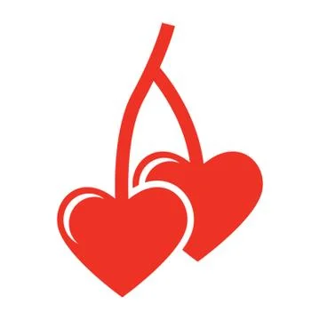 Heart Shape Cherry Stock-Illustration