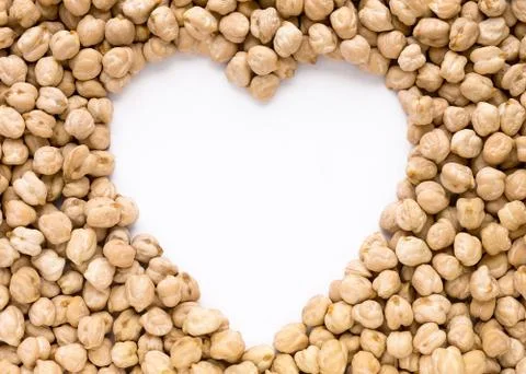 Heart shape chickpeas Stock Photos