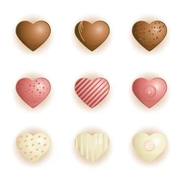 Heart shape chocolate Stock Illustration