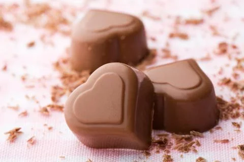 Heart shape chocolate Stock Photos