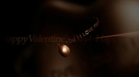 Heart Shape Chocolate with Valentines Text  Stock Footage 1056883