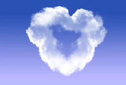 Heart shape cloud Stockillustratie
