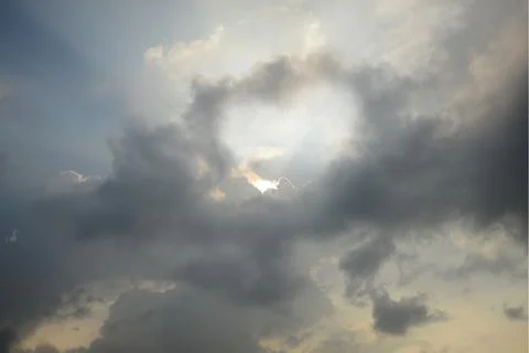 Heart shape cloud Stock Photos