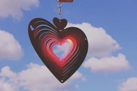 Heart shape in the clouds Фото