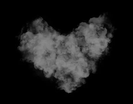 Heart shape cloudy on dark background Stock-Illustration