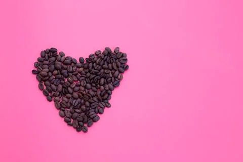 Heart shape of coffee beans Stock-Fotos