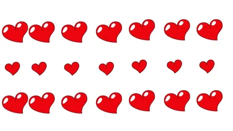 Heart shape collection. Heart animation 4k video. Stock Footage 281699864