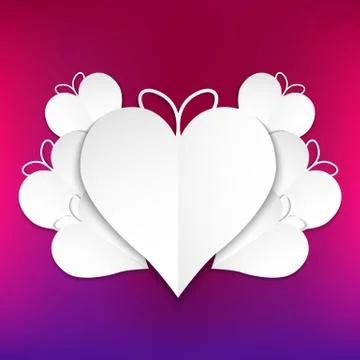 Heart shape with colorful background, vector Stock Illustration
