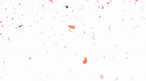 Heart shape confetti falling animation - alpha channel included Stock Footage 53202320