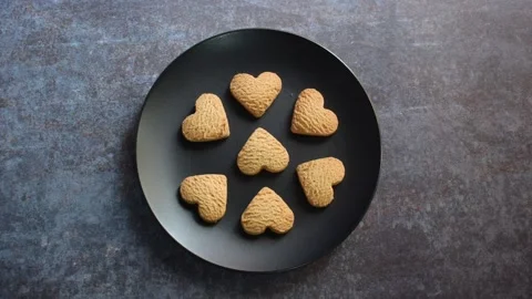 Heart shape cookie Stock Footage