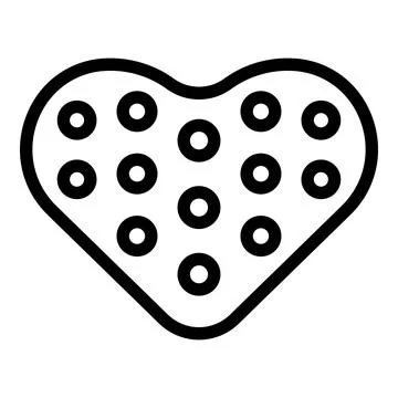 Heart shape cracker icon outline vector. Cookie snack イラスト素材