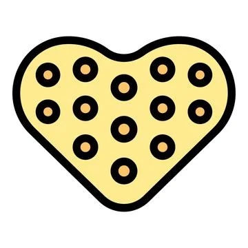 Heart shape cracker icon vector flat イラスト素材