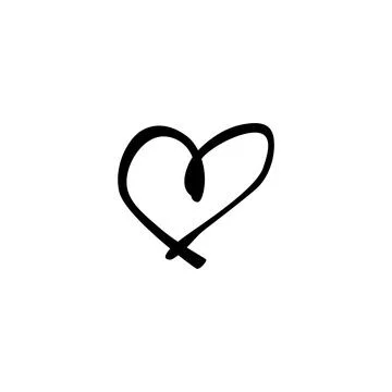 A heart shape created with a single line shows a blend of simplicity and eleg Illustrazione stock