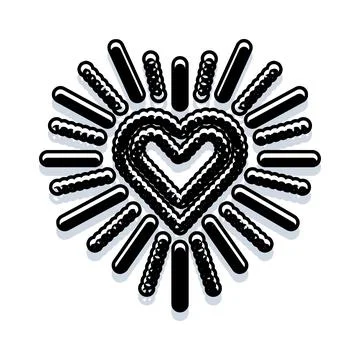 Heart shape creating a love and romance concept Illustration