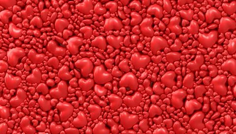 Heart shape cutouts on the table Illustration