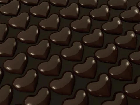 Heart shape delicious chocolate Stock Illustration