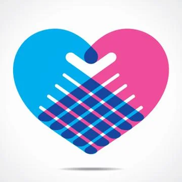 Heart shape design for hand Stock Illustration