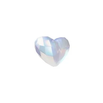 Heart shape diamond 3D vector icon, realistic gem stone shine and sparkle effect Stock Illustration