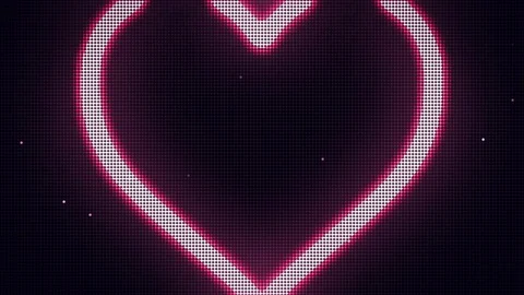 Heart shape on digital screen. Seamless ... | Stock Video | Pond5