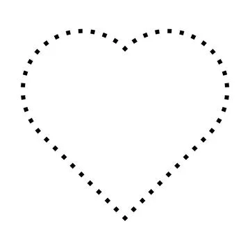 Heart shape dotted symbol icon vector for creative graphic design ui element  Stock Illustration