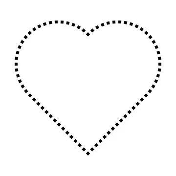 Heart shape dotted symbol icon vector for creative graphic design ui element  Illustrazione stock